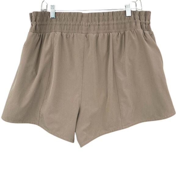 All in Motion Taupe Elastic Waist Drawstring Comfortable Shorts Womens Large - Picture 2 of 8